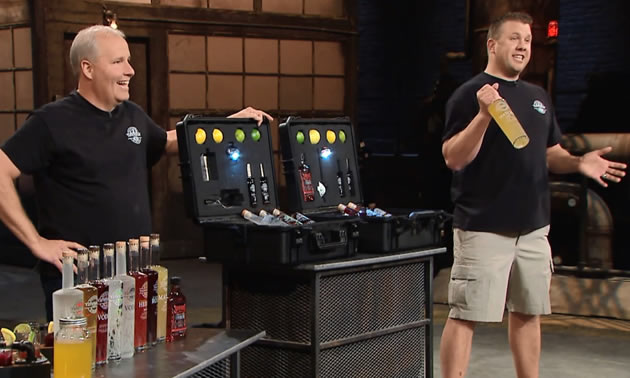 Owners of Taynton Bay Spirits appearing on CBC Dragons Den. 