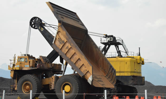 Heavy equipment stands ready at the Elkview mine