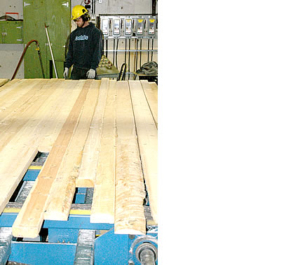 Photo of a man with planks of wood