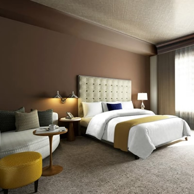 A modern and spacious room in The Josie, Rossland's newest destination hotel located at the base of Red Mountain. 