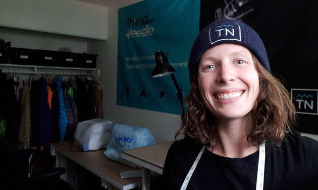 Noemie Roy, owner of Thread the Needle, is a professionally trained seamstress who works to repair customers’ well-loved items to their former glory.