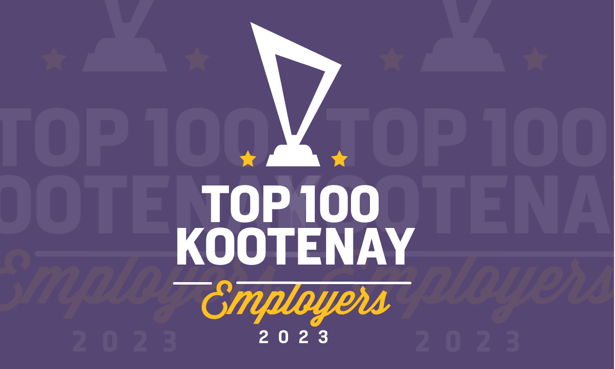 Top 100 Kootenay Employers graphic. 