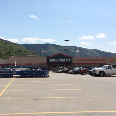 The exterior of the Trail Walmart store