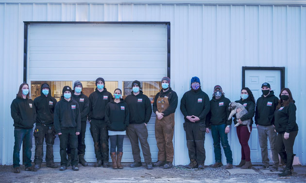 Group photo of team at Tratech Mechanical