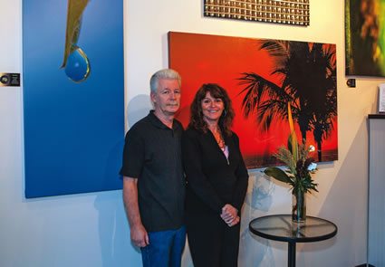 Dale and Karen Fletcher with images they have printed