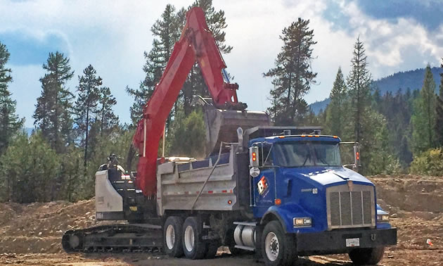 Picture of construction equipment working. 