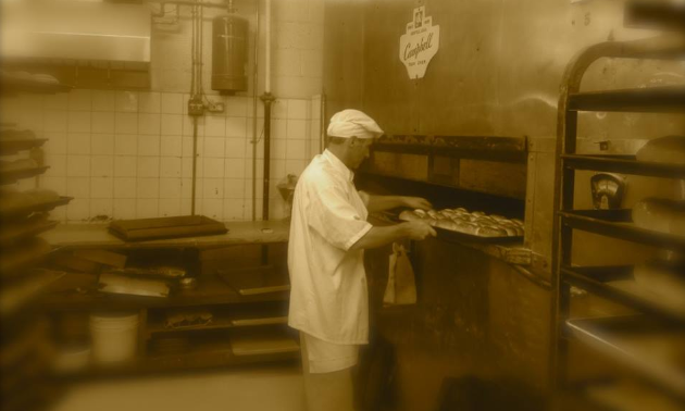 Eric Forbes in the bakery