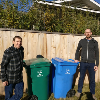Parker Vaile (L) and Jordan Peterson (R) are owner-operators of VP Waste Solutions in Golden, B.C.