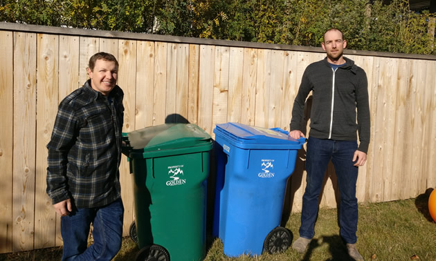 Parker Vaile (L) and Jordan Peterson (R) are owner-operators of VP Waste Solutions in Golden, B.C.