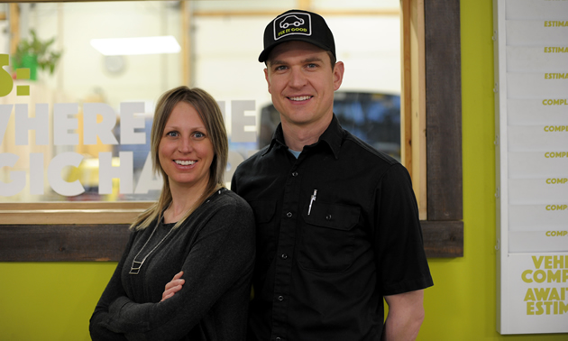 Stephanie and Aaron Van de Kemp opened Cleanline Automotive in Invermere in 2013.