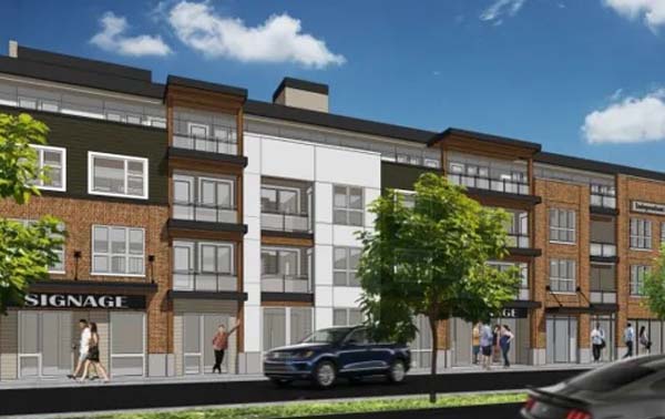 Artist's rendition of Vernon Street senior's housing project. 