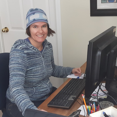 Leslie Vissers, a computer programmer for AMEC, works from her home office in Nelson, B.C.