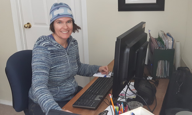 Leslie Vissers, a computer programmer for AMEC, works from her home office in Nelson, B.C.