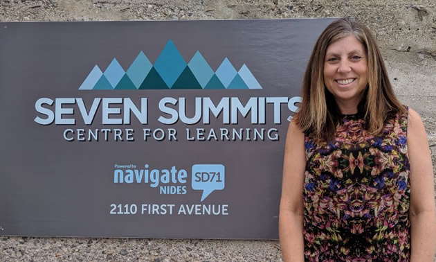 Vivienne Hurley, Youth Recruitment and Marketing Coordinator at Seven Summits Centre for Learning in Rossland. 