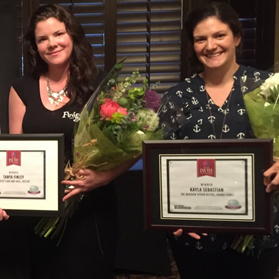 Mary Austin, Nicole Cherlet, Tanya Finley and Kayla Sebastian received  Influential Women in Business Awards from Kootenay Business magazine.