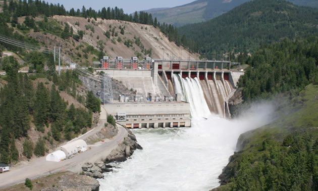 The Waneta Dam. 