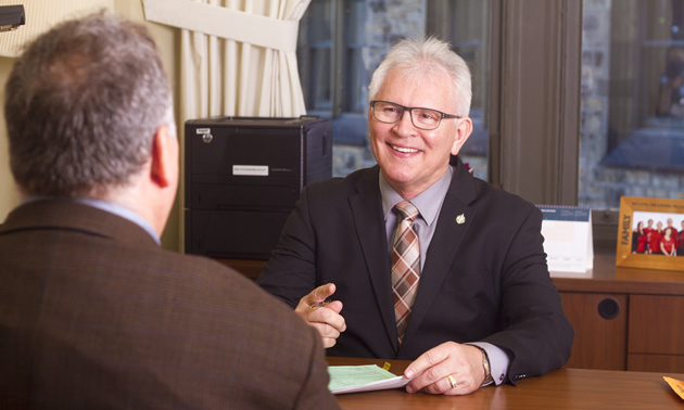 MP Wayne Stetski in his Cranbrook Office.