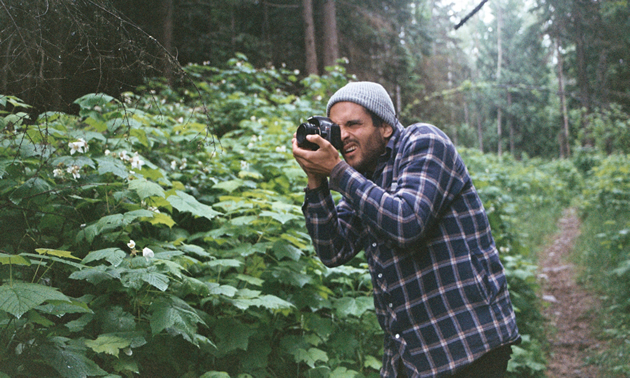 Matt Messiha, owner of We Were Young design studio, takes a photo, part of his work as a designer.