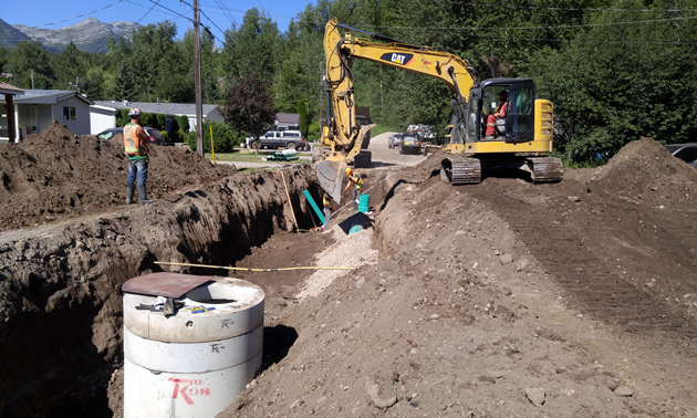 Hand Avenue, one of the many streets of West Fernie that was included in the RDEK’s servicing efforts.