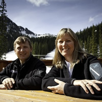 Anne Pigeon, (right) and Kirk Jensen pose for the Kootenay Business magazine article back in 2011.