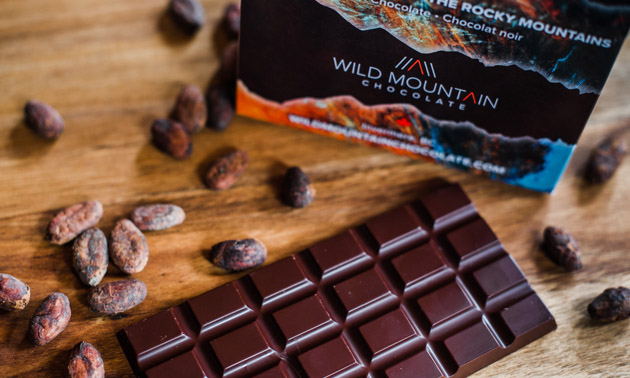 Bar of Wild Mountain Chocolate. 
