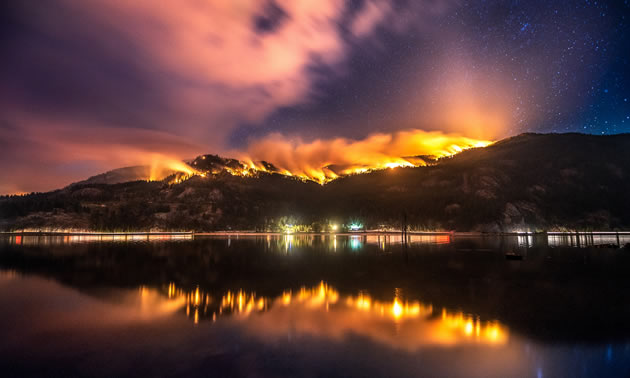 Syringa Creek Wildfire on September 7, 2018. 