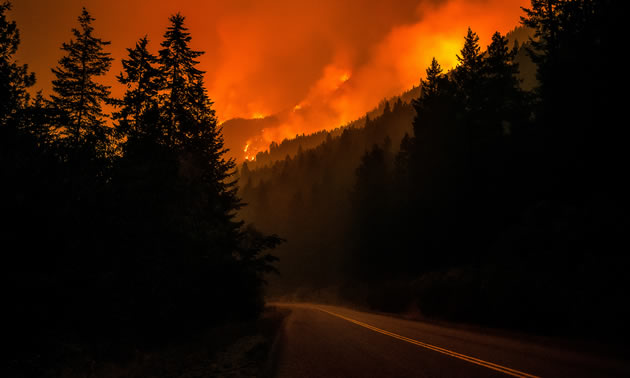 Syringa Creek Wildfire on August 23, 2018. 