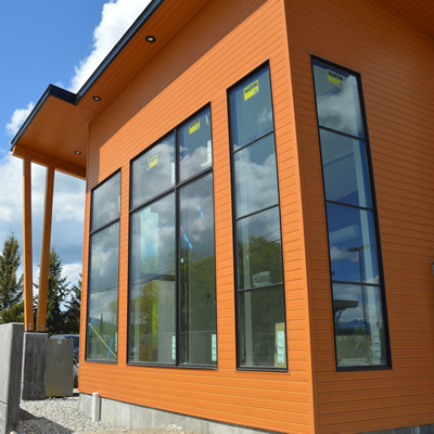 Exterior of the Wildhorse Surgical Clinic in Cranbrook, with construction almost complete