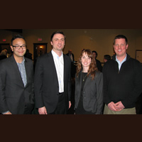 Terry Chou, Communications, YVR; Steve Michoulas, Director, Legal Services YVR, Krystal Porter, YXC; and Jamie Roche, YXC at the recent Chamber of Commerce luncheon.