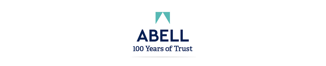 Abell logo with green mountain in background and 100 years of trust in text