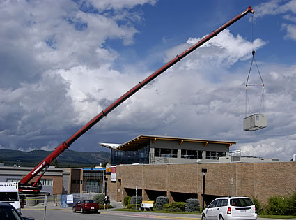 photo of a crane being used