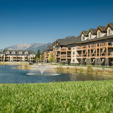 Bighorn Meadows Condos located between the ninth and 10th holes