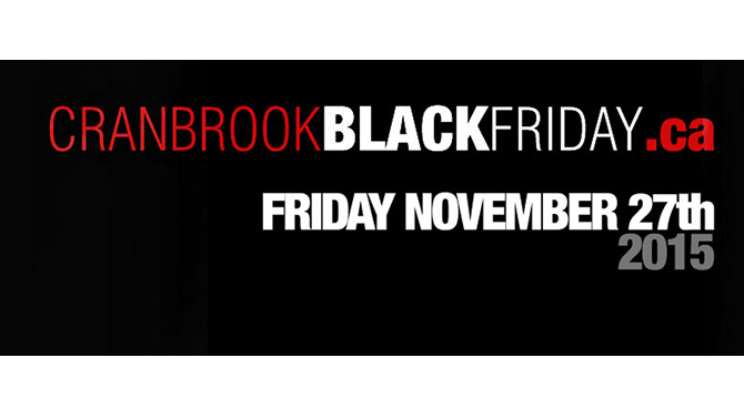 Graphic of the Black Friday event in Cranbrook on November 27th. 