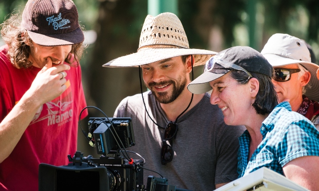Amy and Bohdan behind the scenes