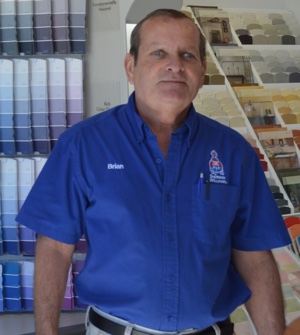 Brian Tompkins, manager of Sherwin-Williams store.