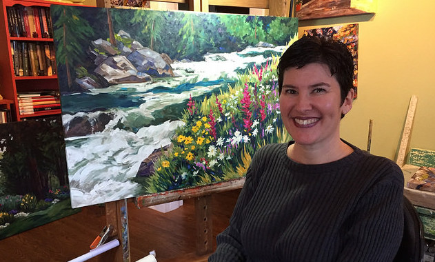 Caprice Hogg in her studio: Caprice Fine Art & Co. 
