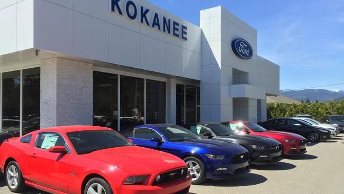 Picture of a car lot showing rows of new cars.