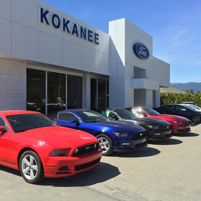 Picture of a car lot showing rows of new cars. 