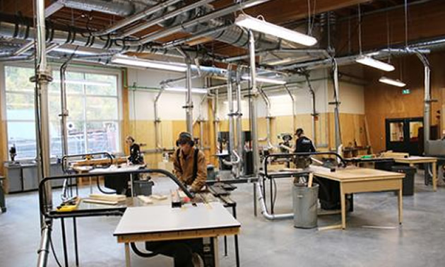 Students moved into the new Silver King Campus carpentry shop in September where the workspace has been enhanced to feature high ceilings, natural light, more floor space and a leading edge dust collection system.