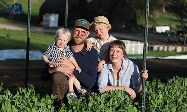 Nigel and Laura Francis, pictured with their two boys. 