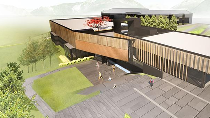 Artist's rendition of the new Columbia Valley Community Centre. 