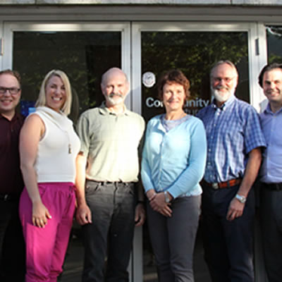 The new Community Futures Central Kootenay Board of Directors consists of (from left to right) Chris Bell, Dan Salekin, Charlotte Ferreux, Jim Holland, Frances Swan, Bob Wright, Robert Bleier and Peter LeCouffe.