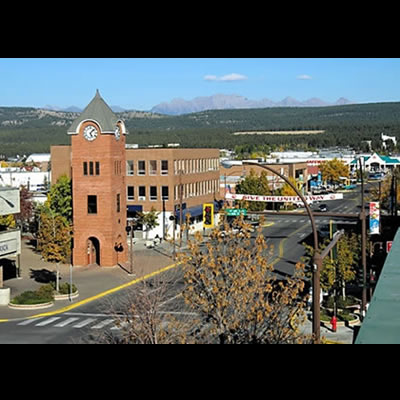 Scenic view of downtown Cranbrook.