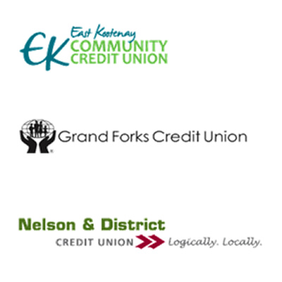 Logo of three credit unions involved in partnership. 