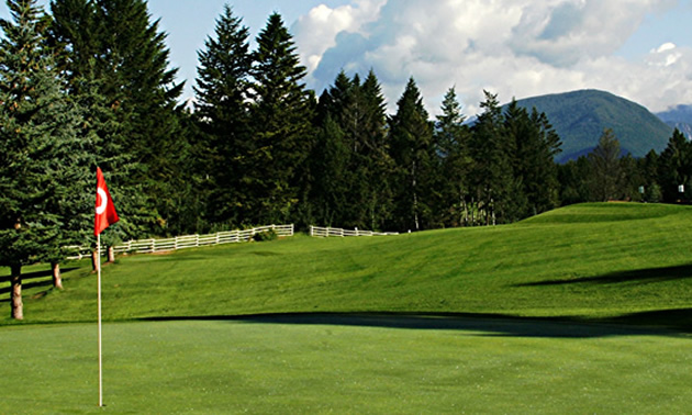 View of Edgewater Hilltop Golf course fairway. 