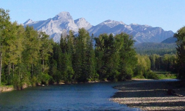 Mountains, forests and rivers define the Kootenay region. Above:  the Elk River. 