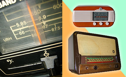 Photos of old 1930s to 1950's  radios
