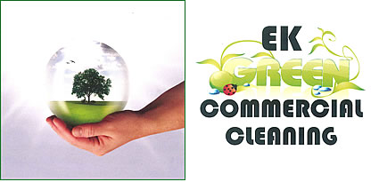 EK Green's Logo and photo of a tree