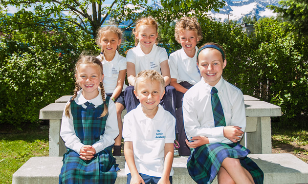 Fresh faced students from the Fernie Academy, the top ranked elementary school in the Kootenays.