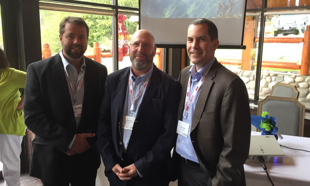 John Pumphrey, CanAus Coal, Andy Cohen, Resorts of the Rockies and Colin Joudrie, of Teck Resources, Vancouver were featured panelists